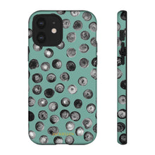 Load image into Gallery viewer, Black and Teal Dot Phone Case