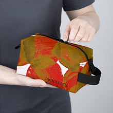 Load image into Gallery viewer, Red & Green Dot Toiletry Bag
