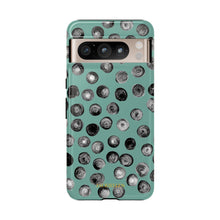 Load image into Gallery viewer, Black and Teal Dot Phone Case