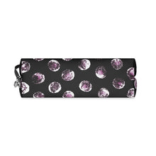 Load image into Gallery viewer, Black & Purple Dot Cosmetic Bag