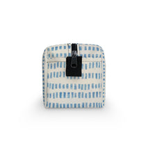 Load image into Gallery viewer, Blue & Cream Block Print Toiletry Bag