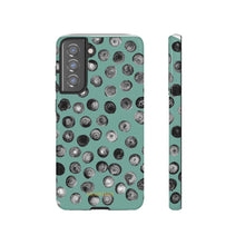 Load image into Gallery viewer, Black and Teal Dot Phone Case