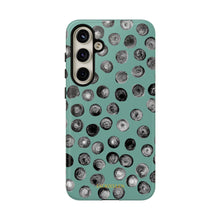 Load image into Gallery viewer, Black and Teal Dot Phone Case