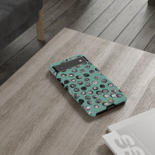 Load image into Gallery viewer, Black and Teal Dot Phone Case