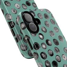 Load image into Gallery viewer, Black and Teal Dot Phone Case
