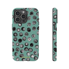 Load image into Gallery viewer, Black and Teal Dot Phone Case