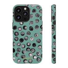 Load image into Gallery viewer, Black and Teal Dot Phone Case