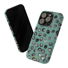 Load image into Gallery viewer, Black and Teal Dot Phone Case
