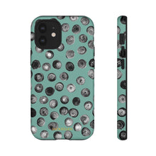 Load image into Gallery viewer, Black and Teal Dot Phone Case