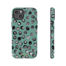 Load image into Gallery viewer, Black and Teal Dot Phone Case