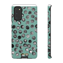 Load image into Gallery viewer, Black and Teal Dot Phone Case