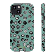 Load image into Gallery viewer, Black and Teal Dot Phone Case
