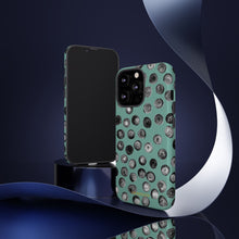 Load image into Gallery viewer, Black and Teal Dot Phone Case