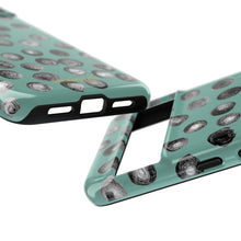 Load image into Gallery viewer, Black and Teal Dot Phone Case
