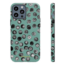 Load image into Gallery viewer, Black and Teal Dot Phone Case