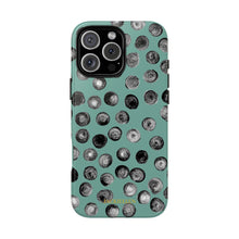 Load image into Gallery viewer, Black and Teal Dot Phone Case