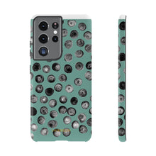 Load image into Gallery viewer, Black and Teal Dot Phone Case