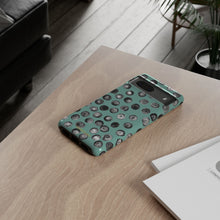 Load image into Gallery viewer, Black and Teal Dot Phone Case
