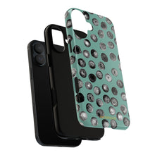 Load image into Gallery viewer, Black and Teal Dot Phone Case