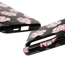 Load image into Gallery viewer, Black Floral Phone Case