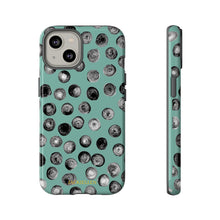 Load image into Gallery viewer, Black and Teal Dot Phone Case