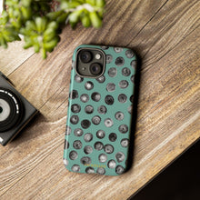 Load image into Gallery viewer, Black and Teal Dot Phone Case