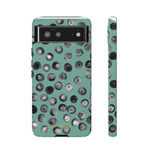 Load image into Gallery viewer, Black and Teal Dot Phone Case