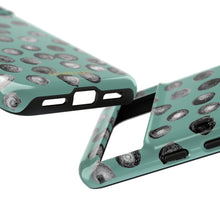 Load image into Gallery viewer, Black and Teal Dot Phone Case