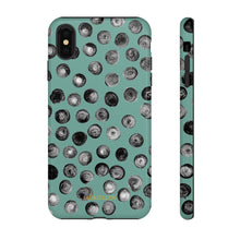 Load image into Gallery viewer, Black and Teal Dot Phone Case