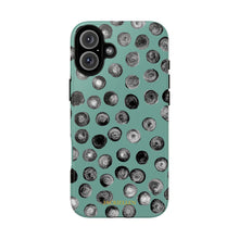 Load image into Gallery viewer, Black and Teal Dot Phone Case