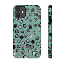 Load image into Gallery viewer, Black and Teal Dot Phone Case