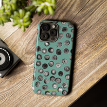 Load image into Gallery viewer, Black and Teal Dot Phone Case