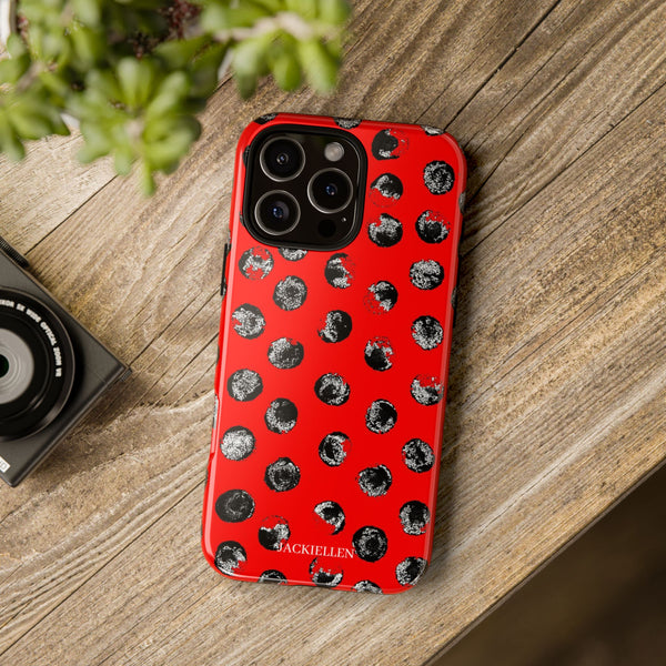 Black and Red Dot Phone Case