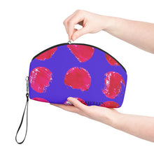 Load image into Gallery viewer, Pink &amp; Purple Dot Cosmetic Bag
