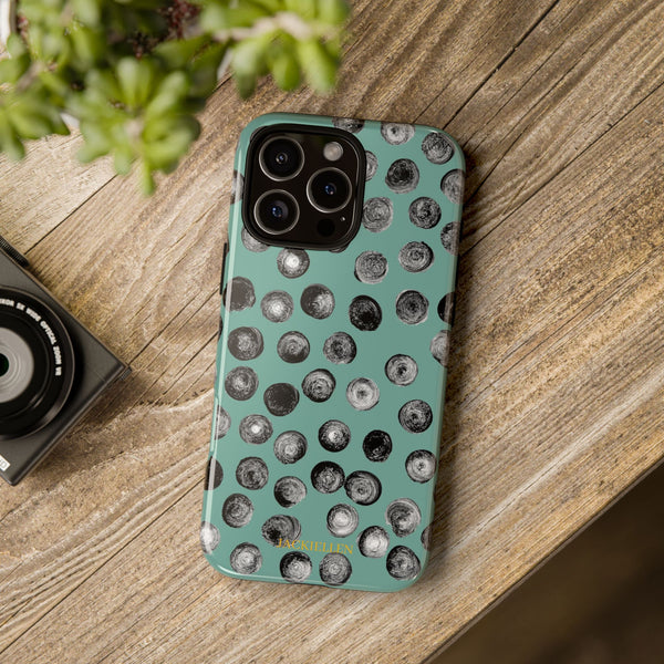 Black and Teal Dot Phone Case