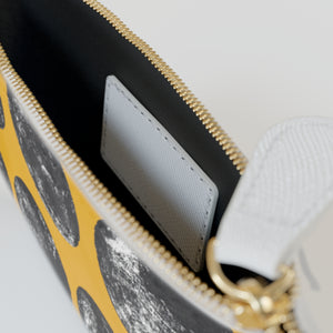 Yellow & Black Dot Mini Clutch Bag