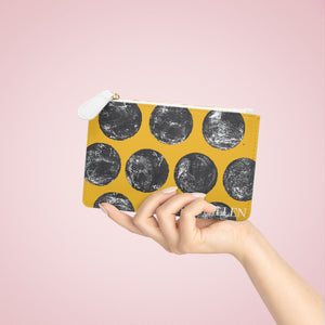 Yellow & Black Dot Mini Clutch Bag