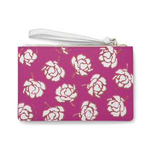 Pink Floral Clutch Bag