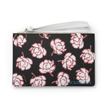 Load image into Gallery viewer, Black &amp; Pink Floral Clutch Bag
