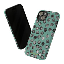 Load image into Gallery viewer, Black and Teal Dot Phone Case
