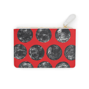 Red & Black Dot Mini Clutch Bag