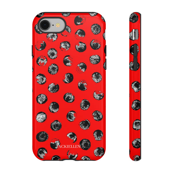 Black and Red Dot Phone Case