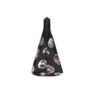 Black & Purple Dot Cosmetic Bag
