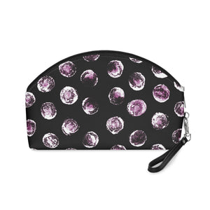 Black & Purple Dot Cosmetic Bag