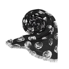 Load image into Gallery viewer, Black &amp; White Dot Printed Scarf
