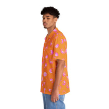 Load image into Gallery viewer, Men&#39;s Hawaiian Shirt in Orange &amp; Pink Dot
