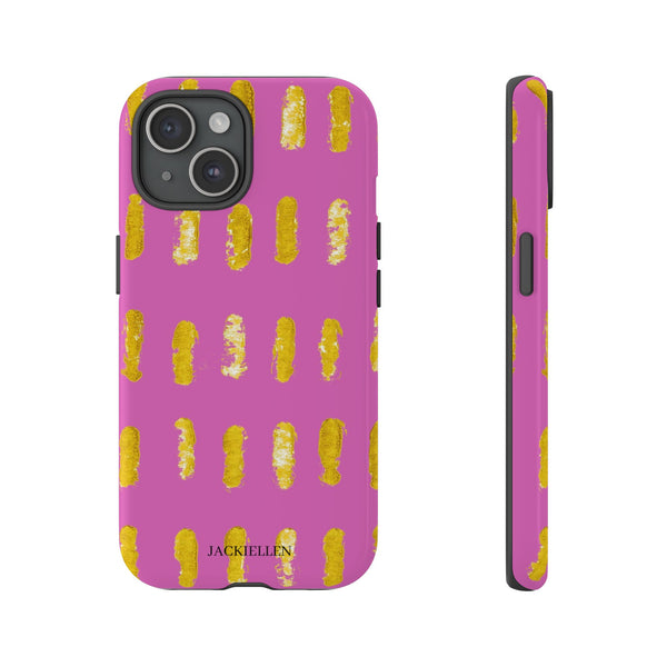 Pink and Yellow Block Print Phone Case