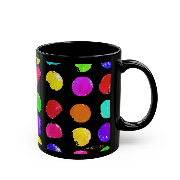 Black & Rainbow Dot Mug