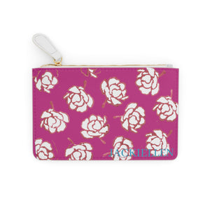 Pink Floral Mini Clutch Bag