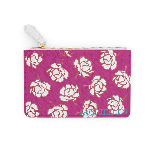 Pink Floral Mini Clutch Bag